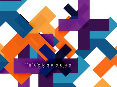 Çok renkli soyut geometrik şekiller, geometri arka plan web afiş için