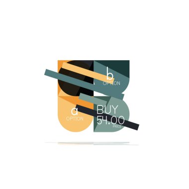 En az daire temiz soyut seçeneği adım Infographic tasarım öğesi, geometrik şekiller - Tur kareler, daireler ve satırları düzeni ile örnek metin