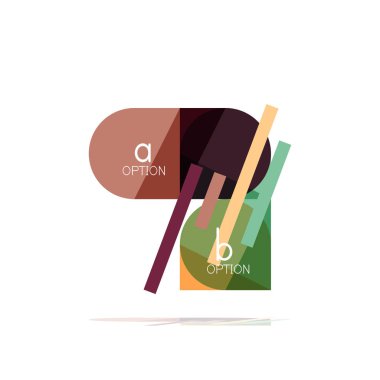 En az daire temiz soyut seçeneği adım Infographic tasarım öğesi, geometrik şekiller - Tur kareler, daireler ve satırları düzeni ile örnek metin