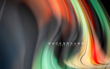 Sıvı sıvı renkler tasarım, renkli mermer veya plastik dalgalı doku arka plan, siyah, iş veya teknoloji sunu veya web broşür için parlak renkli öğeleri kapak tasarımı, duvar kağıdı