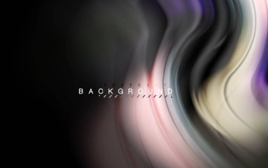 Sıvı sıvı renkler tasarım, renkli mermer veya plastik dalgalı doku arka plan, siyah, iş veya teknoloji sunu veya web broşür için parlak renkli öğeleri kapak tasarımı, duvar kağıdı