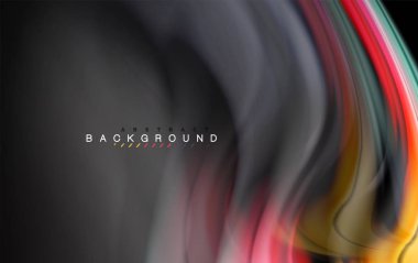 Sıvı sıvı renkler tasarım, renkli mermer veya plastik dalgalı doku arka plan, siyah, iş veya teknoloji sunu veya web broşür için parlak renkli öğeleri kapak tasarımı, duvar kağıdı