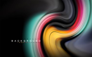 Sıvı sıvı renkler tasarım, renkli mermer veya plastik dalgalı doku arka plan, siyah, iş veya teknoloji sunu veya web broşür için parlak renkli öğeleri kapak tasarımı, duvar kağıdı