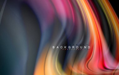 Sıvı sıvı renkler tasarım, renkli mermer veya plastik dalgalı doku arka plan, siyah, iş veya teknoloji sunu veya web broşür için parlak renkli öğeleri kapak tasarımı, duvar kağıdı