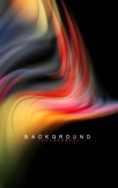 Sıvı sıvı renkler tasarım, renkli mermer veya plastik dalgalı doku arka plan, siyah, iş veya teknoloji sunu veya web broşür için parlak renkli öğeleri kapak tasarımı, duvar kağıdı