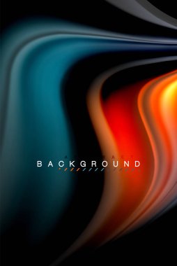 Sıvı sıvı renkler tasarım, renkli mermer veya plastik dalgalı doku arka plan, siyah, iş veya teknoloji sunu veya web broşür için parlak renkli öğeleri kapak tasarımı, duvar kağıdı