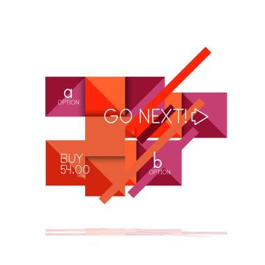 Kare seçeneğinin Infographic afiş. Bilgi ve veri görselleştirme, geometrik tasarım