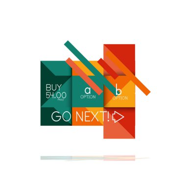 Kare seçeneğinin Infographic afiş. Bilgi ve veri görselleştirme, geometrik tasarım