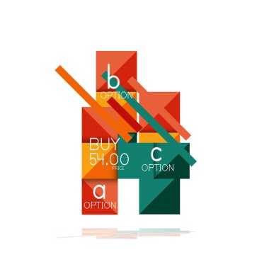 Kare seçeneğinin Infographic afiş. Bilgi ve veri görselleştirme, geometrik tasarım