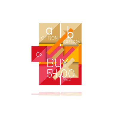 Kare seçeneğinin Infographic afiş. Bilgi ve veri görselleştirme, geometrik tasarım