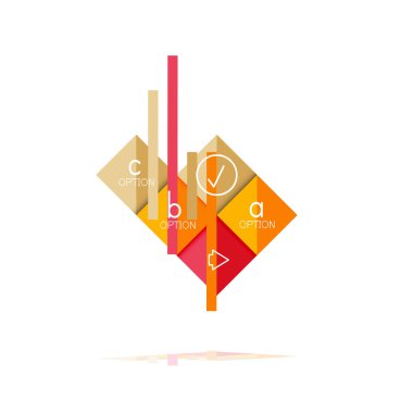 Kare seçeneğinin Infographic afiş. Bilgi ve veri görselleştirme, geometrik tasarım