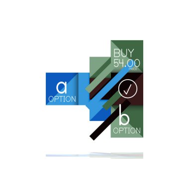 Kare seçeneğinin Infographic afiş. Bilgi ve veri görselleştirme, geometrik tasarım