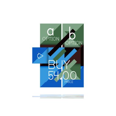 Kare seçeneğinin Infographic afiş. Bilgi ve veri görselleştirme, geometrik tasarım