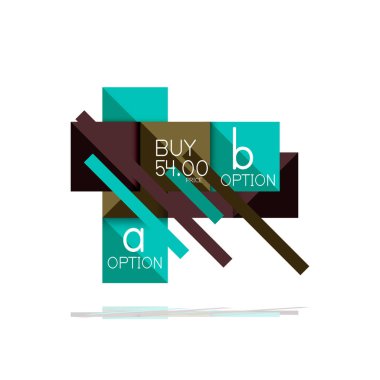 Kare seçeneğinin Infographic afiş. Bilgi ve veri görselleştirme, geometrik tasarım