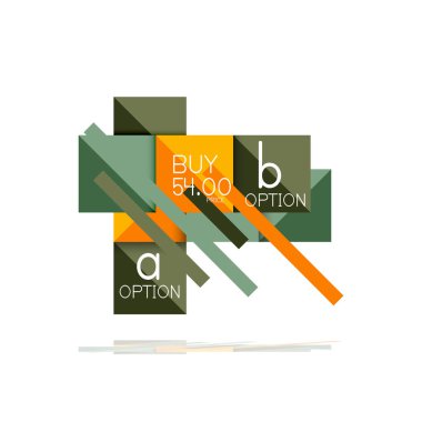 Kare seçeneğinin Infographic afiş. Bilgi ve veri görselleştirme, geometrik tasarım