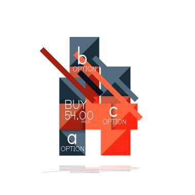 Kare seçeneğinin Infographic afiş. Bilgi ve veri görselleştirme, geometrik tasarım