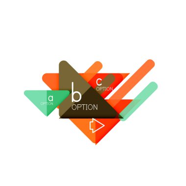 Üçgen veri görselleştirme tasarım, seçenek Infographic düzen