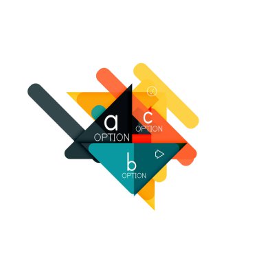 Üçgen veri görselleştirme tasarım, seçenek Infographic düzen