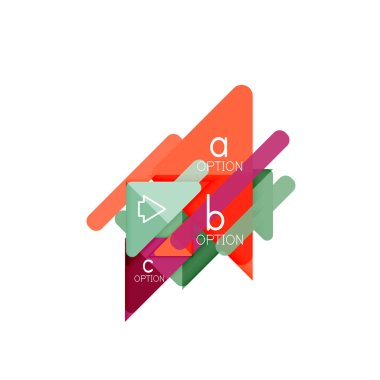 Üçgen veri görselleştirme tasarım, seçenek Infographic düzen