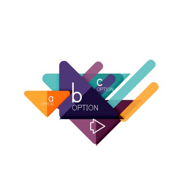 Üçgen veri görselleştirme tasarım, seçenek Infographic düzen