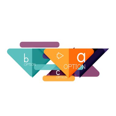 Üçgen veri görselleştirme tasarım, seçenek Infographic düzen