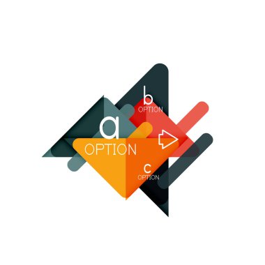 Üçgen veri görselleştirme tasarım, seçenek Infographic düzen