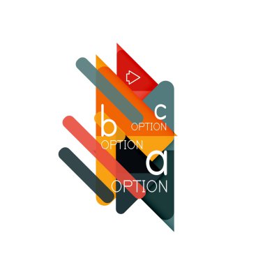 Üçgen veri görselleştirme tasarım, seçenek Infographic düzen