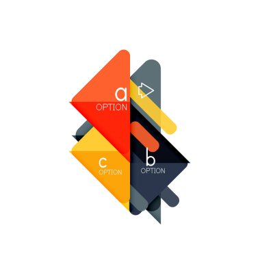 Üçgen veri görselleştirme tasarım, seçenek Infographic düzen