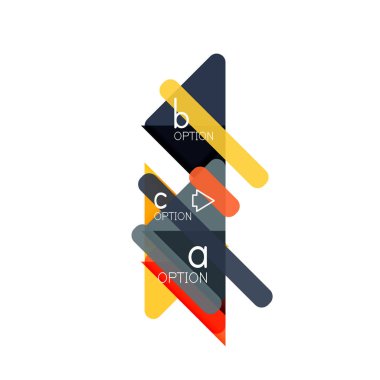 Üçgen veri görselleştirme tasarım, seçenek Infographic düzen