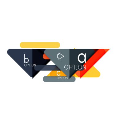 Üçgen veri görselleştirme tasarım, seçenek Infographic düzen