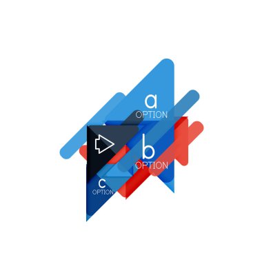 Üçgen veri görselleştirme tasarım, seçenek Infographic düzen