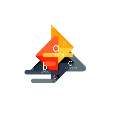 Üçgen veri görselleştirme tasarım, seçenek Infographic düzen