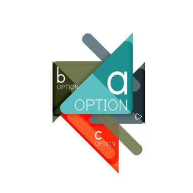 Üçgen veri görselleştirme tasarım, seçenek Infographic düzen