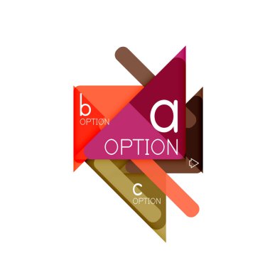 Üçgen veri görselleştirme tasarım, seçenek Infographic düzen