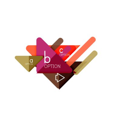 Üçgen veri görselleştirme tasarım, seçenek Infographic düzen