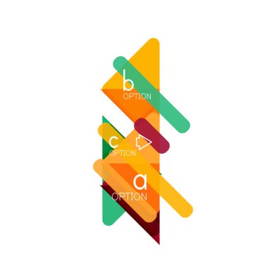 Üçgen veri görselleştirme tasarım, seçenek Infographic düzen