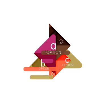 Üçgen veri görselleştirme tasarım, seçenek Infographic düzen