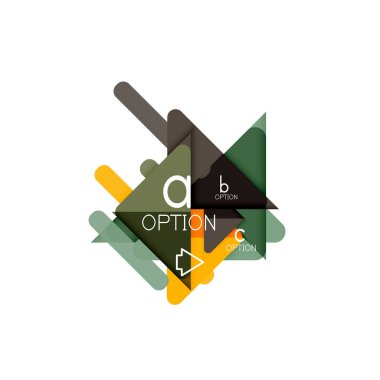 Üçgen veri görselleştirme tasarım, seçenek Infographic düzen