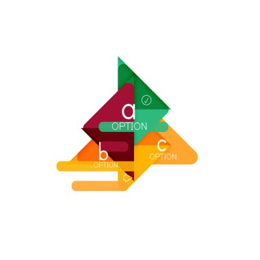 Üçgen veri görselleştirme tasarım, seçenek Infographic düzen