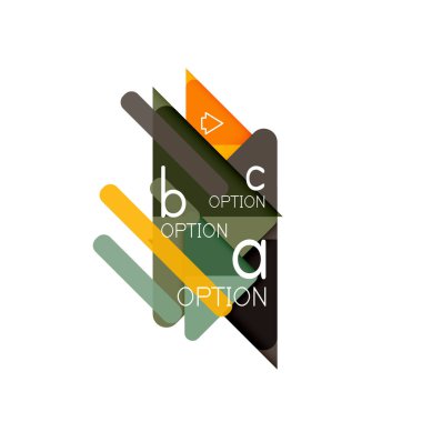 Üçgen veri görselleştirme tasarım, seçenek Infographic düzen