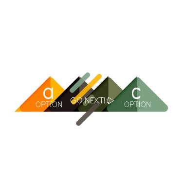 Üçgen veri görselleştirme tasarım, seçenek Infographic düzen