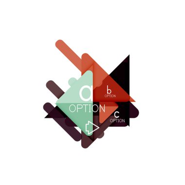 Üçgen veri görselleştirme tasarım, seçenek Infographic düzen