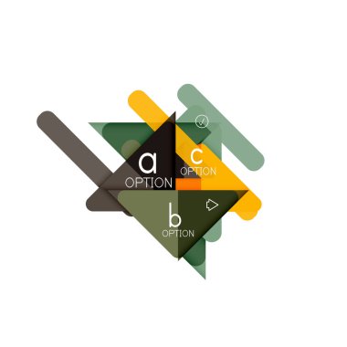 Üçgen veri görselleştirme tasarım, seçenek Infographic düzen