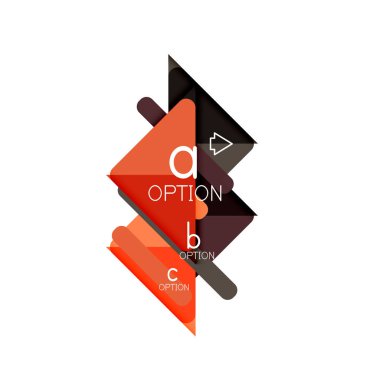 Üçgen veri görselleştirme tasarım, seçenek Infographic düzen