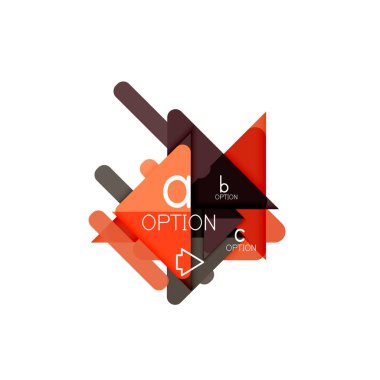 Üçgen veri görselleştirme tasarım, seçenek Infographic düzen