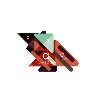 Üçgen veri görselleştirme tasarım, seçenek Infographic düzen