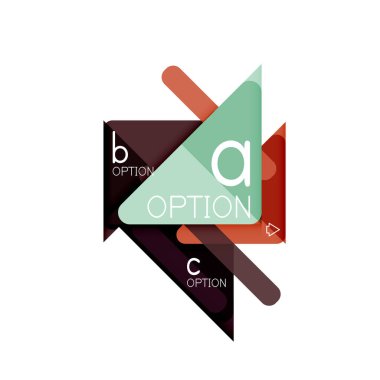 Üçgen veri görselleştirme tasarım, seçenek Infographic düzen