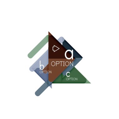 Üçgen veri görselleştirme tasarım, seçenek Infographic düzen