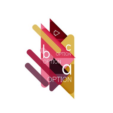 Üçgen veri görselleştirme tasarım, seçenek Infographic düzen