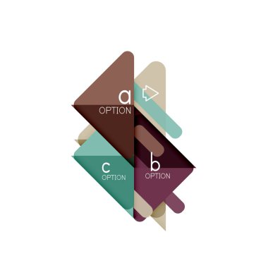 Üçgen veri görselleştirme tasarım, seçenek Infographic düzen